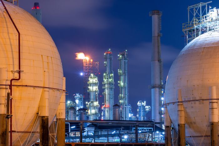 Gas separation plant at industrial estate